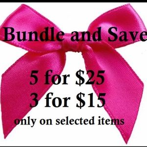 Bundle and save ! 5 for 25 or 3 for 15 all🎀items